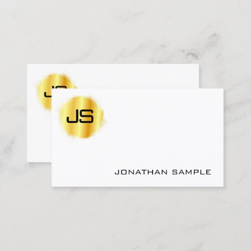 Professional Elegant Simple Template Gold Modern B Business Card
