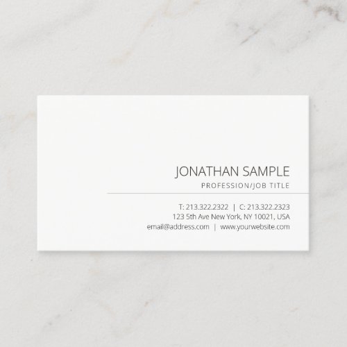 Professional Elegant Simple Template Modern Business Card