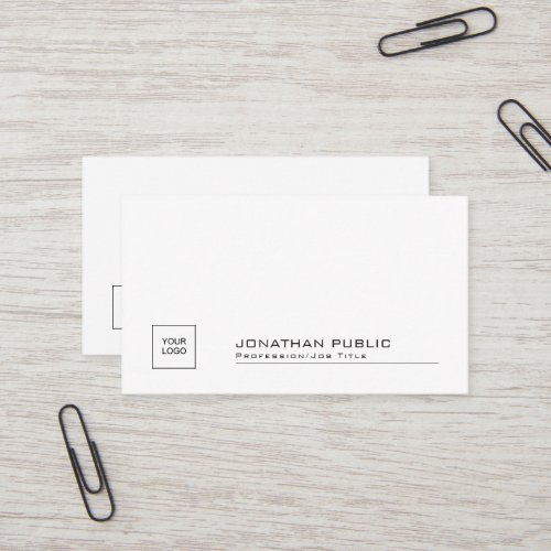 Professional Elegant Sleek Design Company Plain Business Card