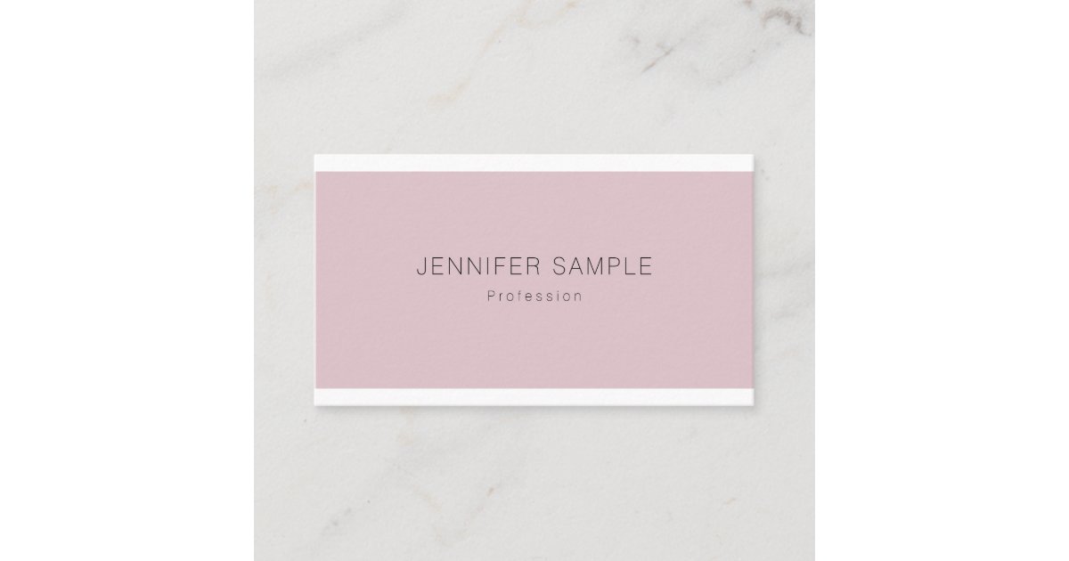 Professional Elegant Sleek Design Modern Plain Business Card | Zazzle