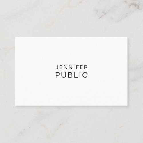 Professional Elegant Sleek Modern Graceful Plain Business Card