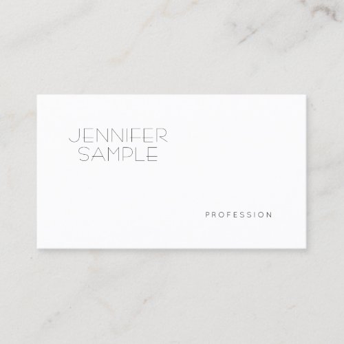 Professional Elegant Sleek Plain Sophisticated Business Card