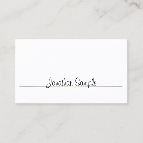 Professional Elegant Smart Design Gold Plain Luxe Business Card