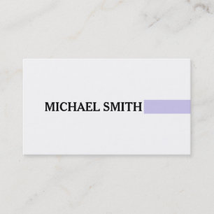 Professional Elegant Soap Modern Plain White Business Card