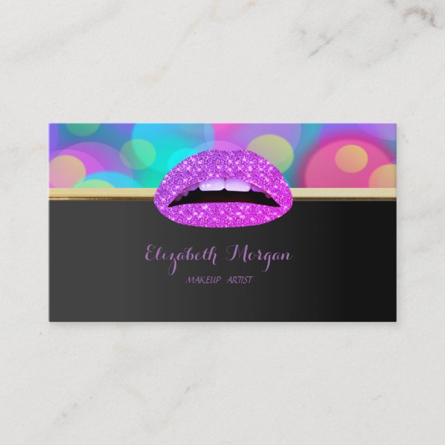 Professional Elegant  Stylish Chic,Lips Business Card (Front)