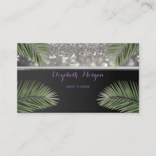 Professional Elegant Stylish Chic,Palm Leaves Business Card