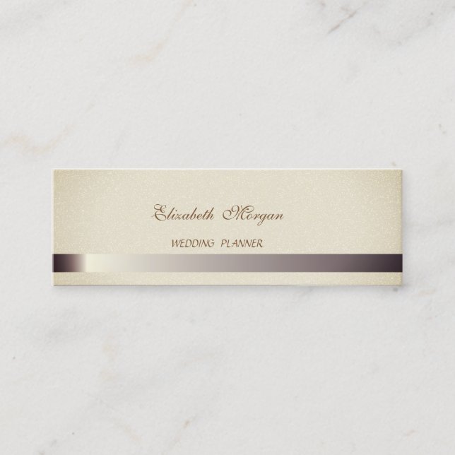 Professional Elegant Stylish  Glittery Mini Business Card (Front)
