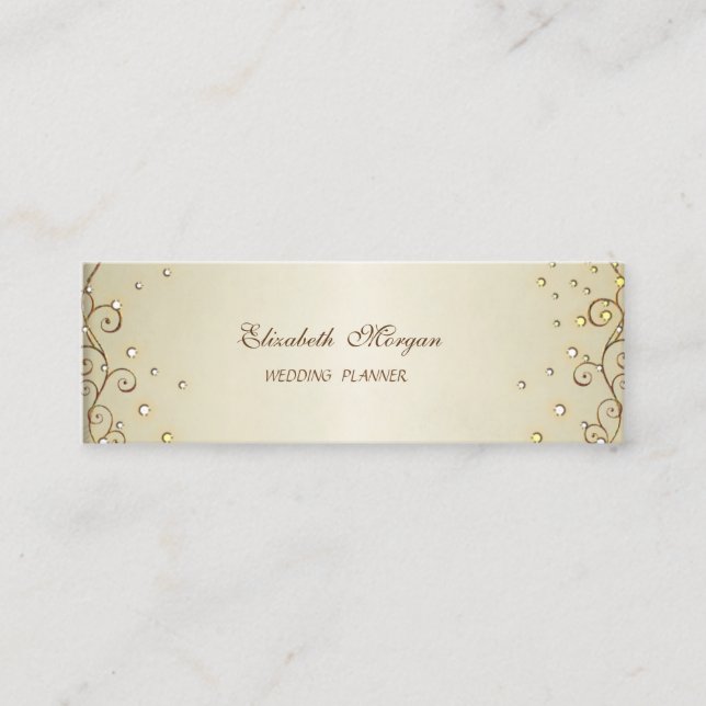 Professional Elegant  Stylish Sophisticated Mini Business Card (Front)