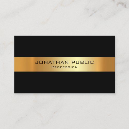 Professional Elegant Template Black And Gold Business Card