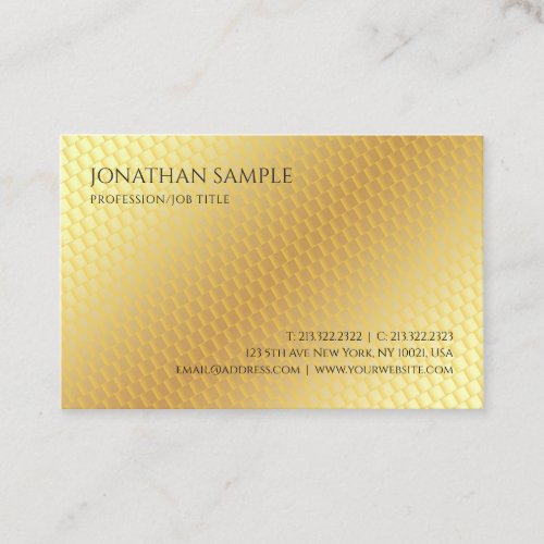 Professional Elegant Template Gold Look Modern Business Card