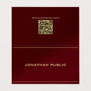 Professional Elegant Template Gold Text Folded Business Card