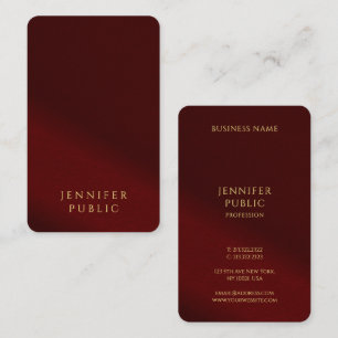 Professional Elegant Template Gold Text Luxurious Business Card