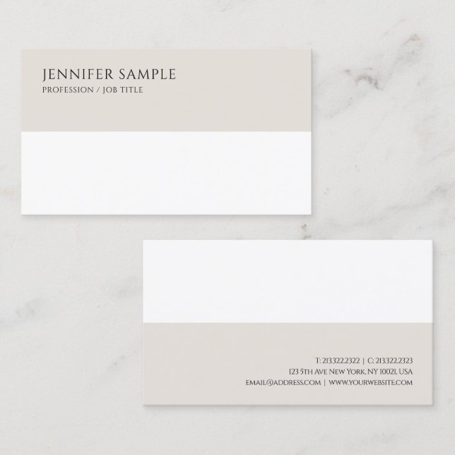 Professional Elegant Template Modern Simple Business Card (Front/Back)