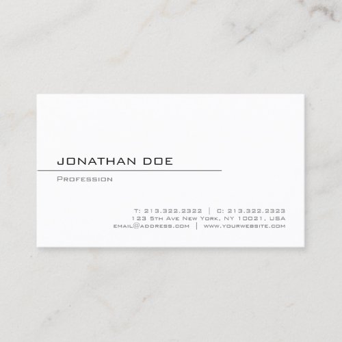 Professional Elegant Template Modern Simple Business Card