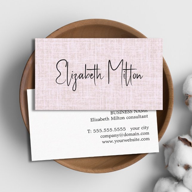 Professional Elegant Texture Rose Pastel  Business Card (Creator Uploaded)