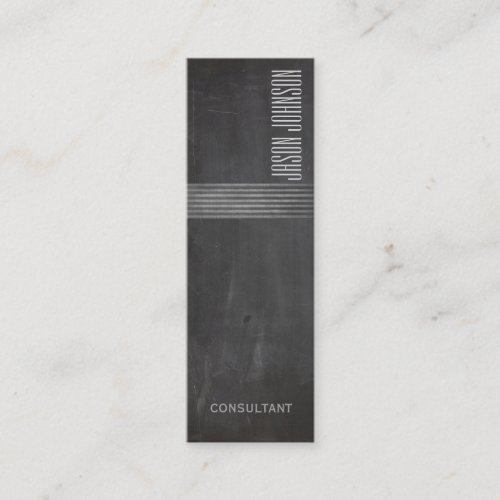 Professional elegant tile minimalism chalkboard mini business card