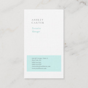 Professional elegant white blue minimalist modern business card