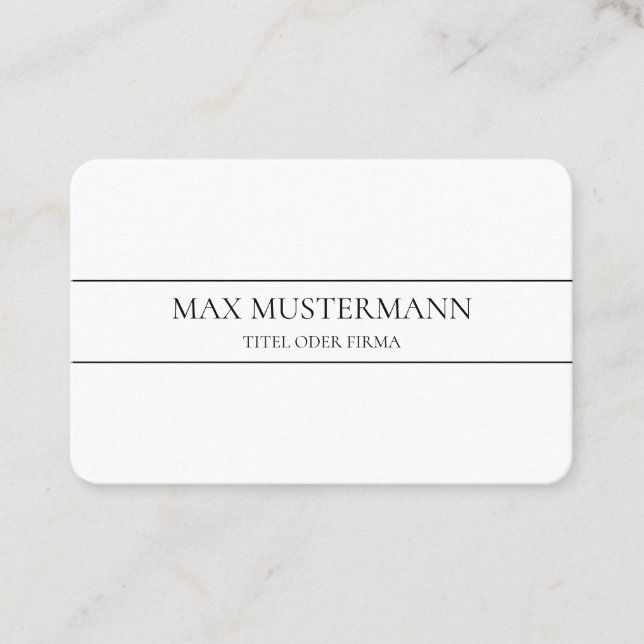 Professional Elegant White Business Card (Front)