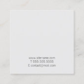 Professional Elegant White Marble Square Business Card (Back)