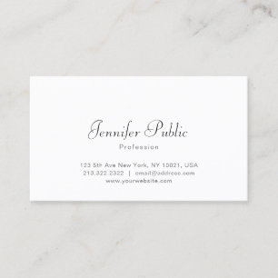 Professional Elegant White Modern Simple Template Business Card