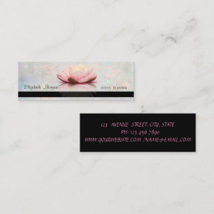 Professional Elegant White Opal,Stripe Lotus Mini Business Card