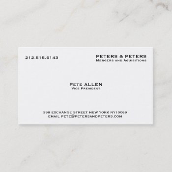 Professional Elegant White Sophisticated Luxury Business Card by busied at Zazzle