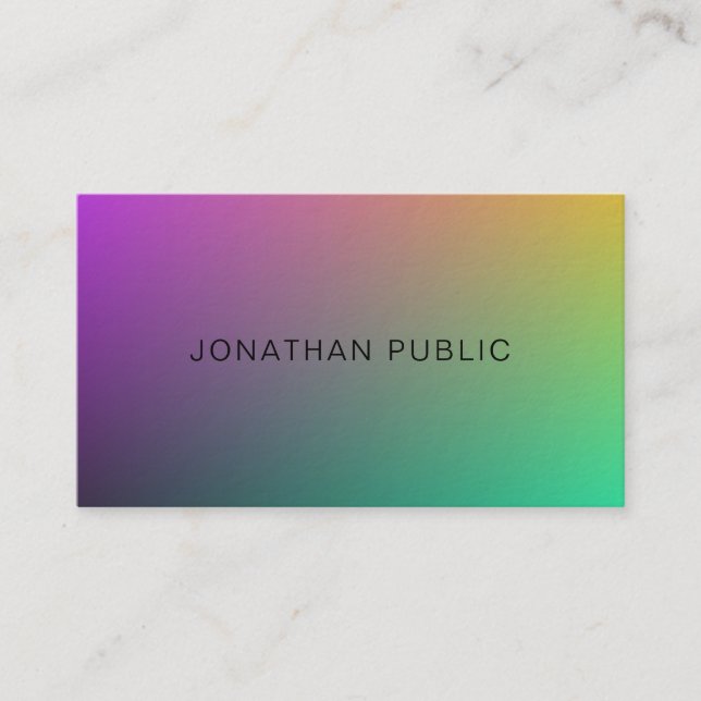 Professional Elite Design Elegant Plain Luxury Business Card (Front)