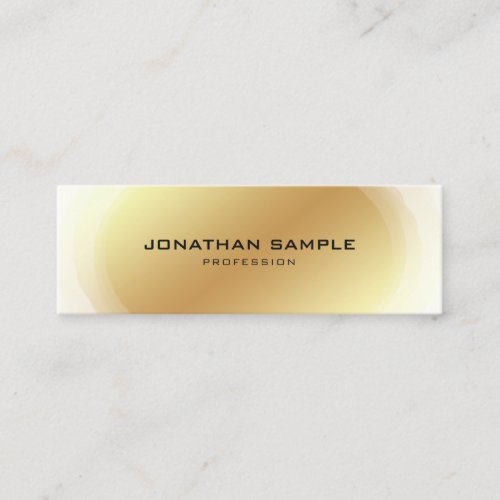 Professional Elite Gold Design Elegant Plain Chic Mini Business Card