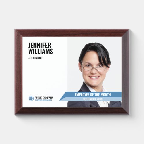 Professional Employee of the Month Award Plaque