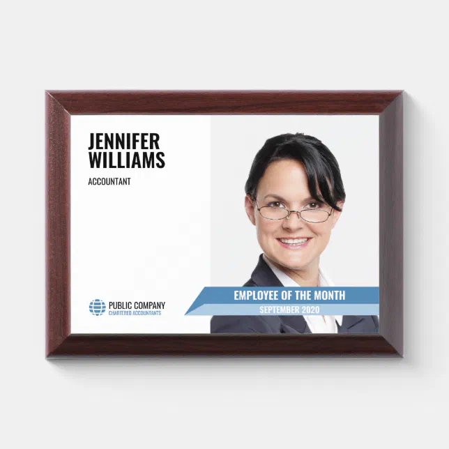 Professional Employee of the Month Award Plaque | Zazzle