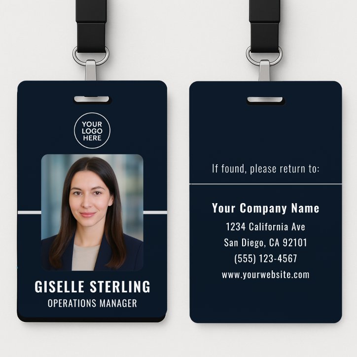 Professional Employee Photo Id Company Work Badge