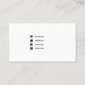 Professional Employee Social Media  AddPhoto Logo Business Card (Back)
