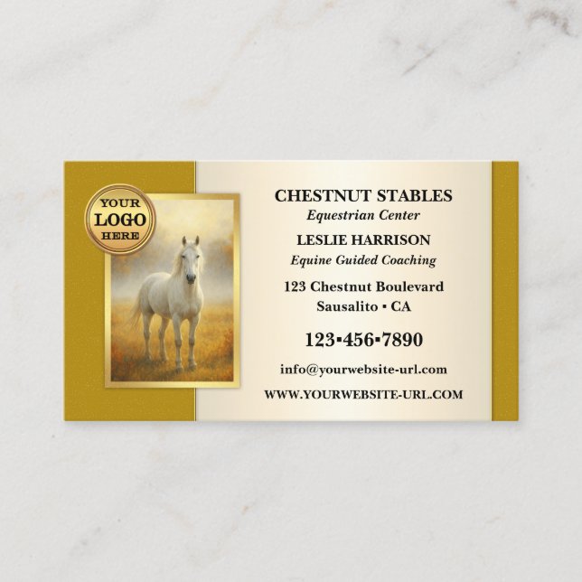 Professional Equine Photo Business Card (Front)