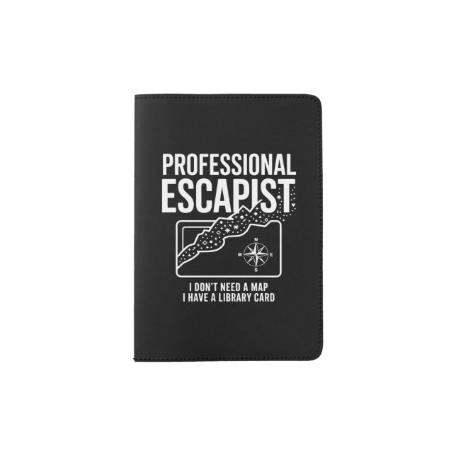 Professional Escapist Library Card Passport Holder (Front)