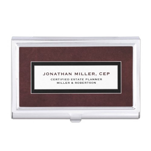 Professional Estate Planner Business Card Business Card Case