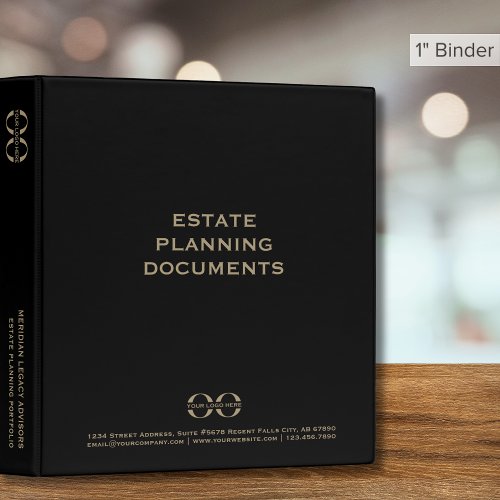 Professional Estate Planning Logo Template 3 Ring Binder