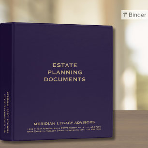 Professional Estate Planning Portfolio 3 Ring Binder