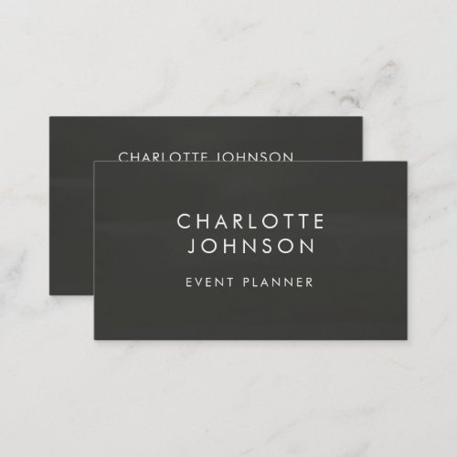 Professional Event Planner Chalkboard Minimalist Business Card