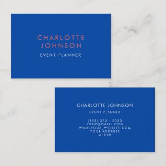 Professional Event Planner Cobalt Blue