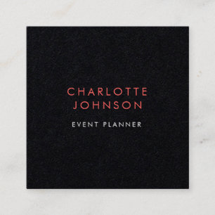 Professional Event Planner Minimalist Elegant Square Business Card