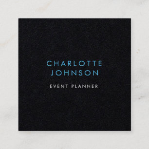 Professional Event Planner Minimalist Sky Blue Square Business Card