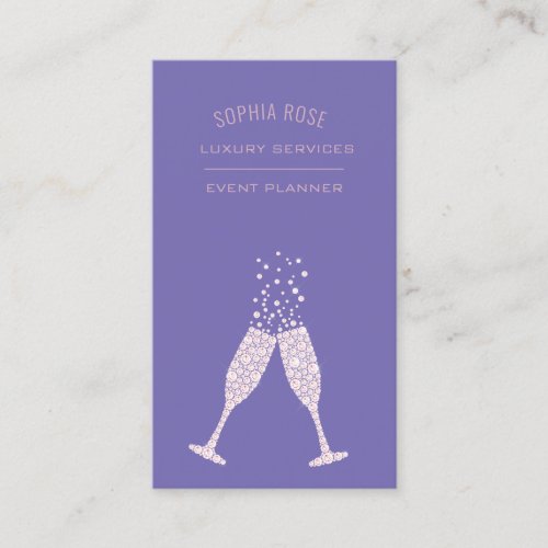 Professional Event Wedding Planner Pink Blue White Business Card