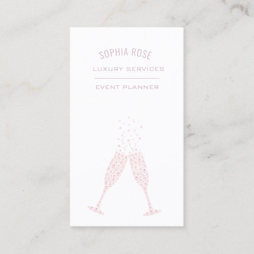 Professional Event Wedding Planner Pink Grey Gray Business Card