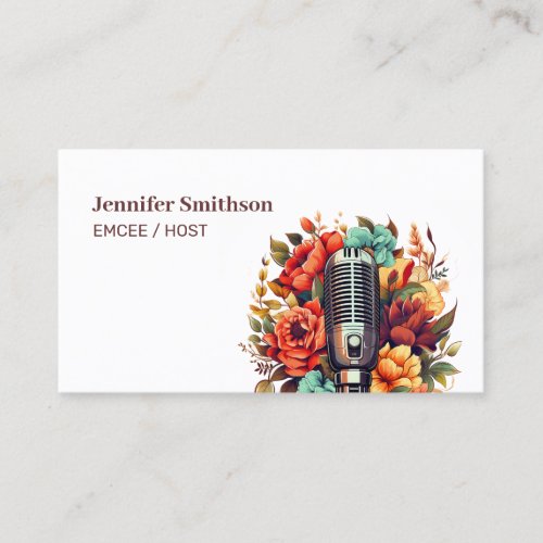 Professional Events Emcee Host Voice Over Business Card