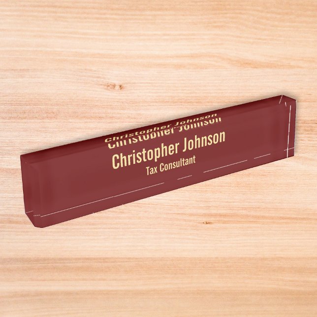 Professional Executive Business Office Faux Gold Name Plate (Professional Executive Business Office Faux Gold Name Plate)