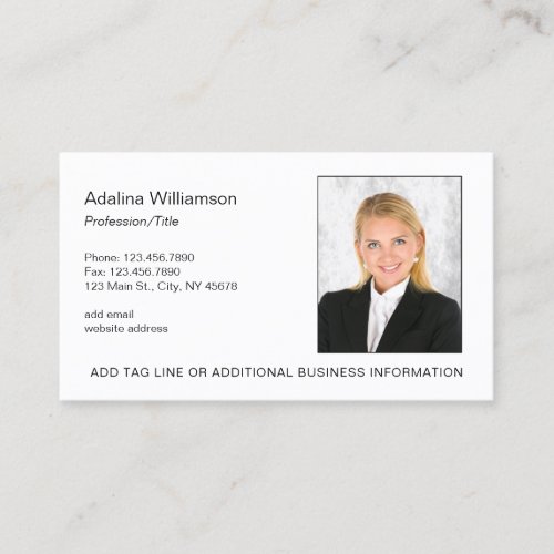 Professional Executive Photo Business Card