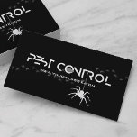 Professional Exterminator Pest Control Black White Business Card at Zazzle