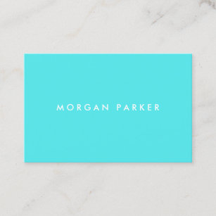 Professional Eye Catching Simple Modern Turquoise Business Card