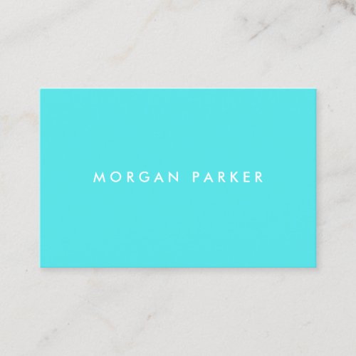 Professional Eye Catching Simple Modern Turquoise Business Card