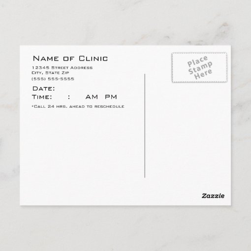 Professional Eye Exam Appointment Reminder Postcard Zazzle